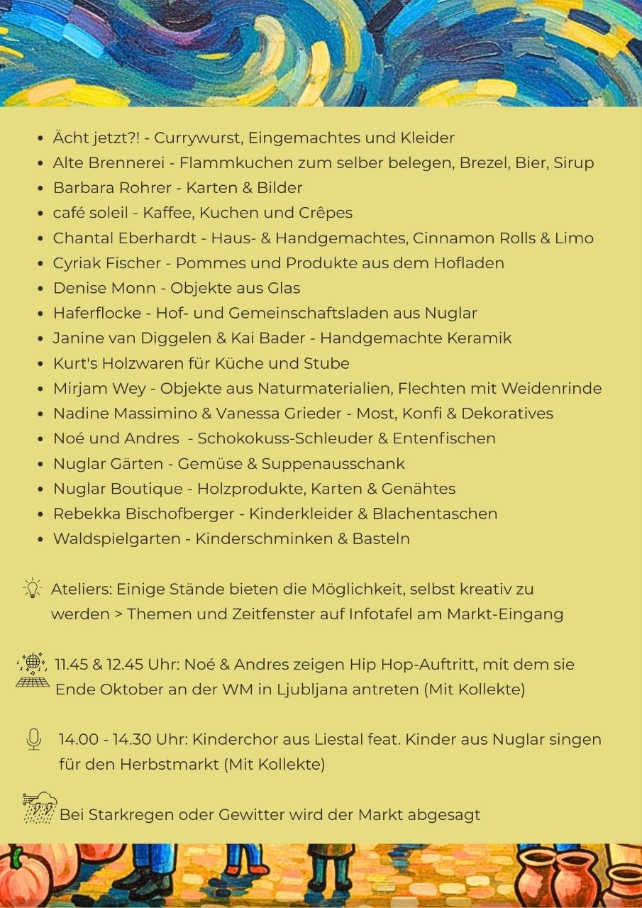 Programm/Stände Herbstmarkt